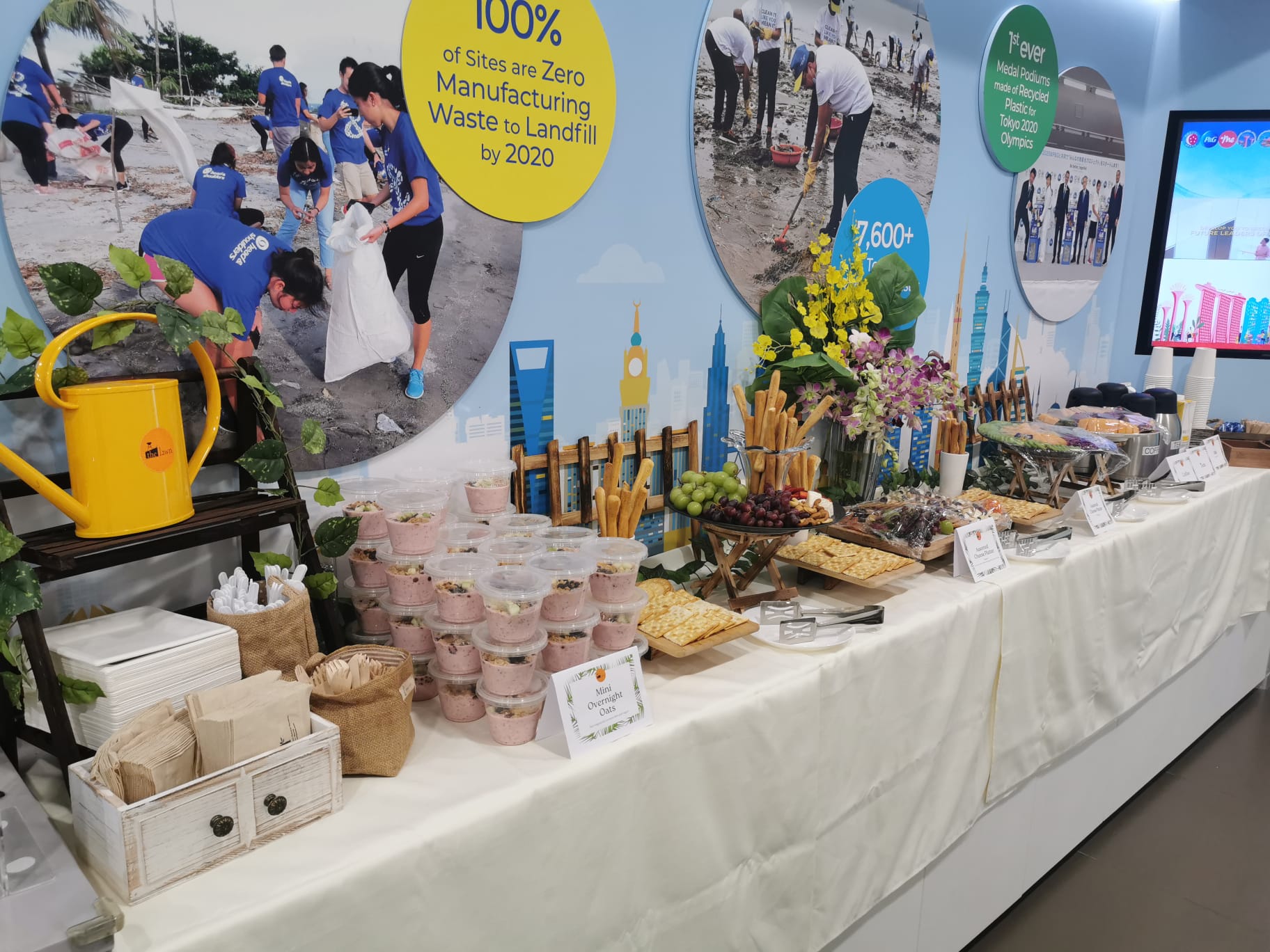 Large catered setup by The Lawn
