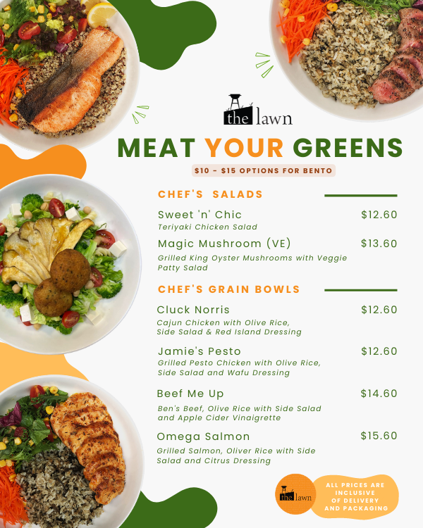 The Lawn catering options poster