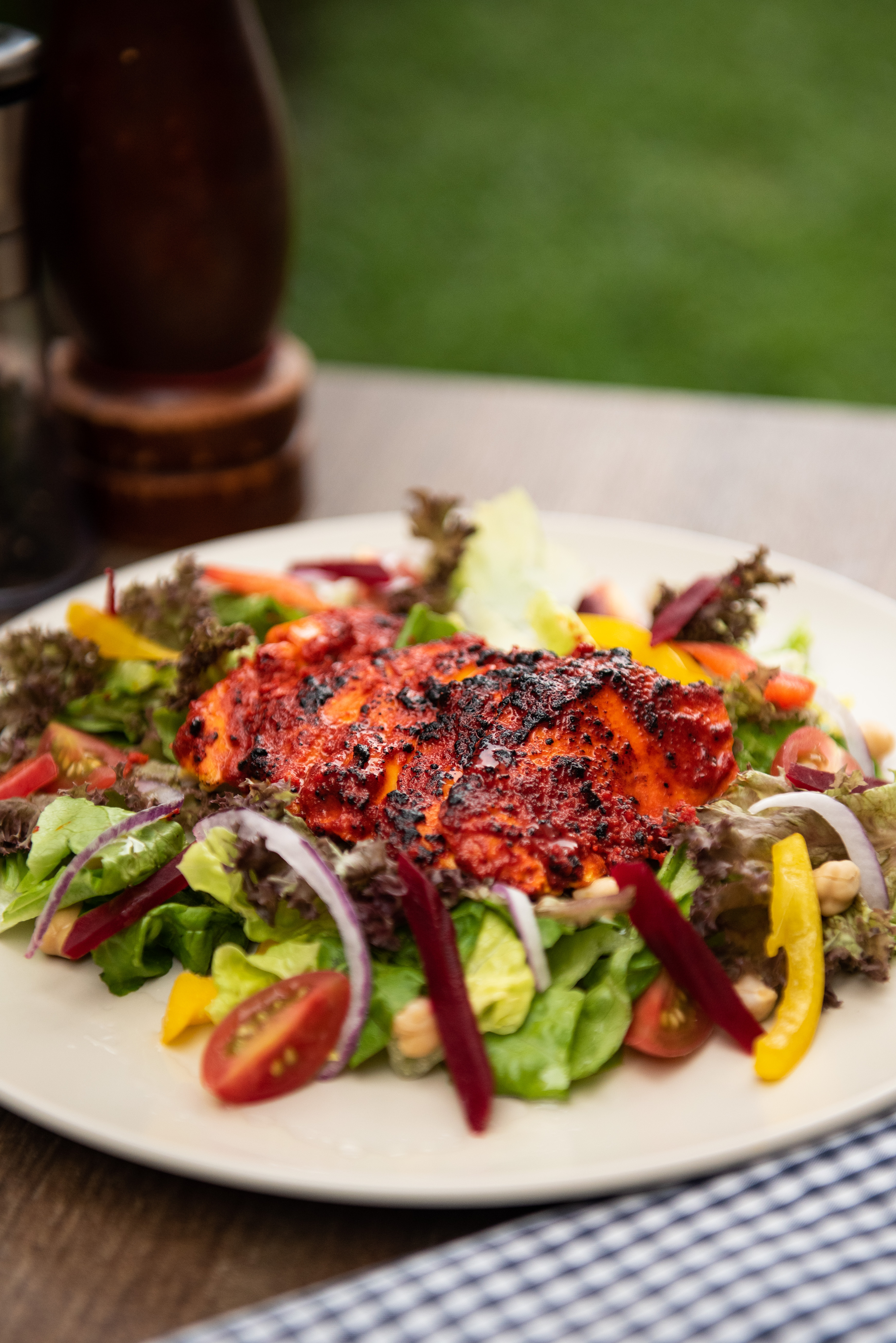 Tandoori Goodness salad with grilled chicken